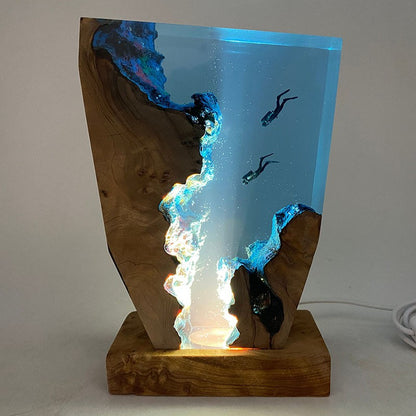 Handgjord kreativ havslampa i epoxi