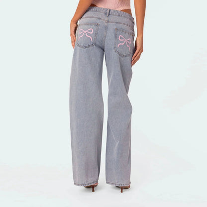 Lina | Trendiga jeans med rosettfickor