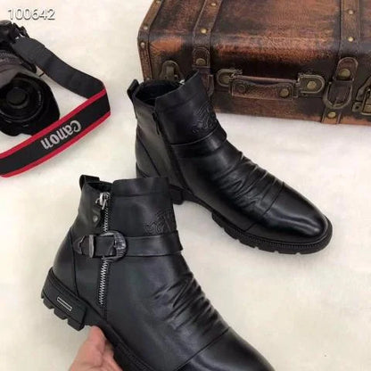 Boots Leather Men's Ankle Shoes