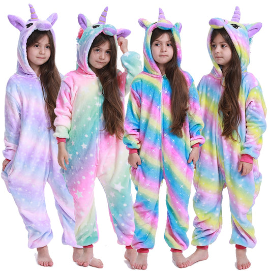 Panda/Eenhoorn Kids Pyjama -Warme Winter Onesie